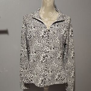 Lucy Black and White Button Down Shirt